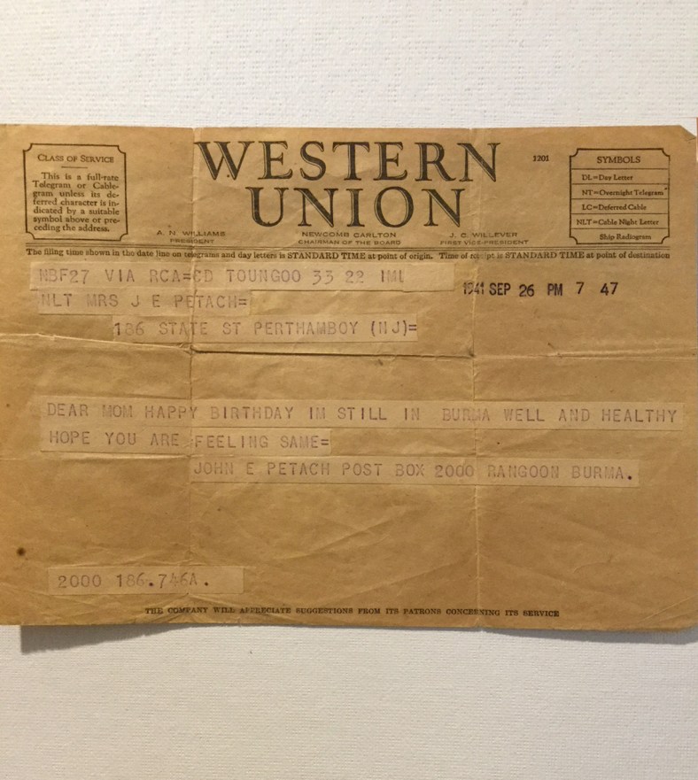 western union to Petach's mom