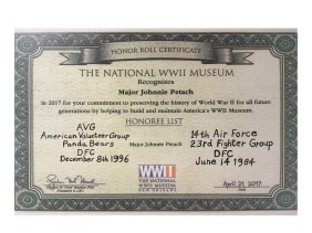 WW II Museum honors Johnnie Petach